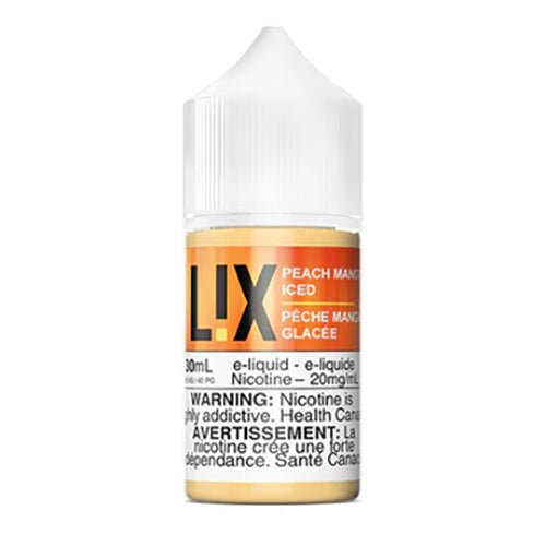 Peach Mango Iced SALT by L!X - Salt Nicotine Eliquid - Canada